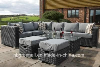 New Wide Mix Round Rattan Weaved Sofa Outdoor Garden Furniture
