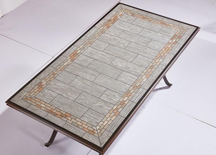 Good Price Dining Outdoor Furniture Square Luxury Metal Table for Garden