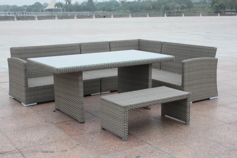 Customized Darwin or OEM Outdoor Corner Couch Rattan Lounger Sofa