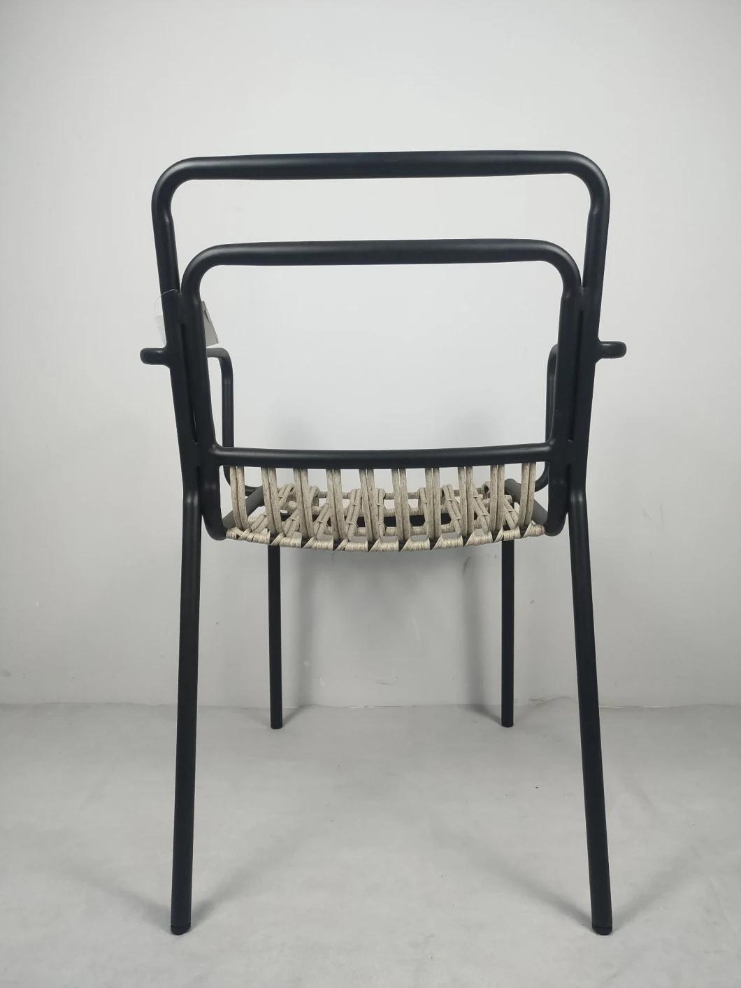 Top Quality Waterproof Project Customized Wicker Stackable Outdoor Cafe Leisure Bar Chair