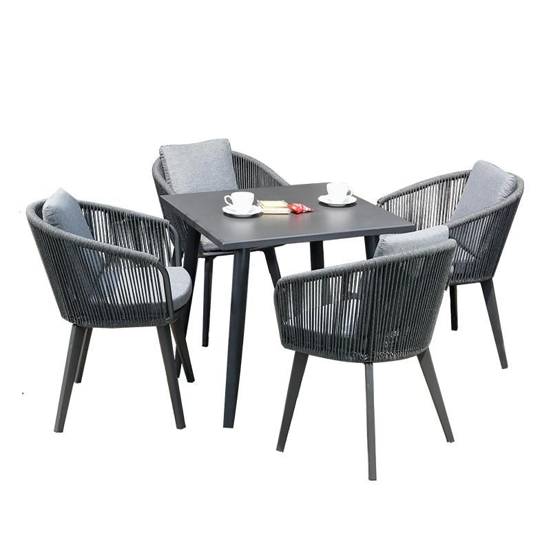 Rope Dining Chair and Plastic Wooden Furniture