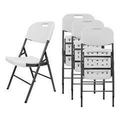 Indoor Outdoor White HDPE Plastic Folding Chair for Party Events