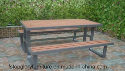 New Design Plastic Wood Material Outdoor Table Chair