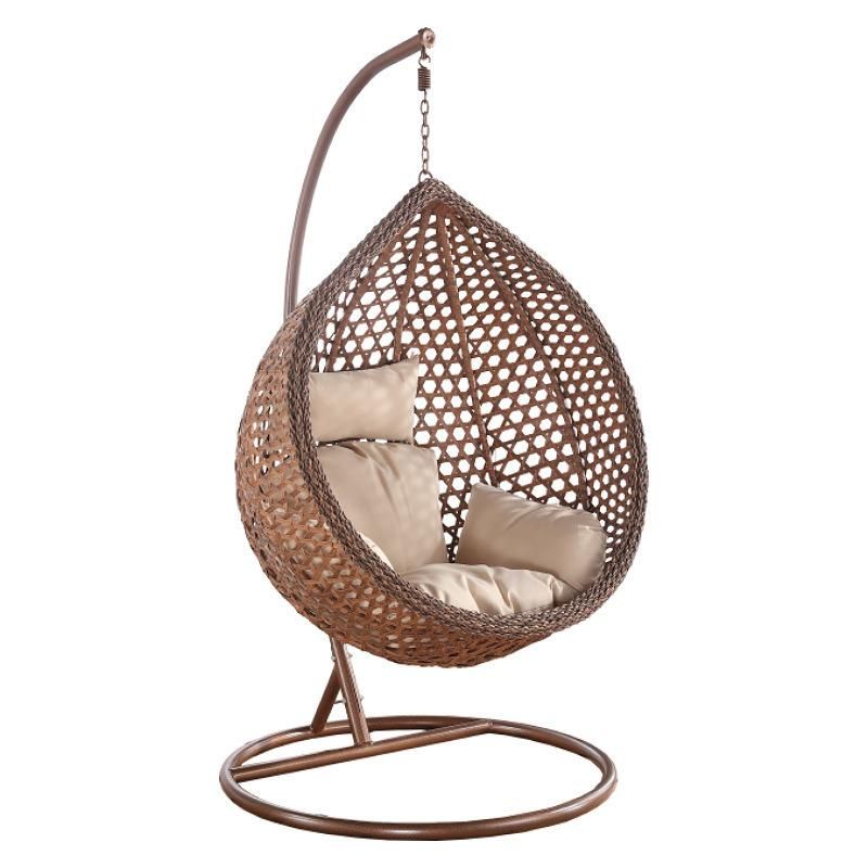 Newest Furniture Armrest Garden Outdoor Rattan Egg Wicker Swing Chair