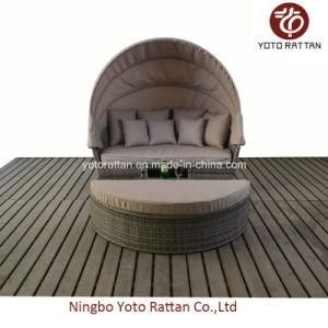 Outdoor Rattan Big Daybed in Brushed Grey (1405)