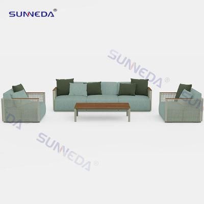Leisure Upholstered Hotel Outdoor Garden Sofa Aluminum Chair