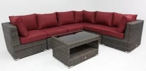 Garden Rattan Wicker 7PCS Furniture Lounge Corner Sofa Set