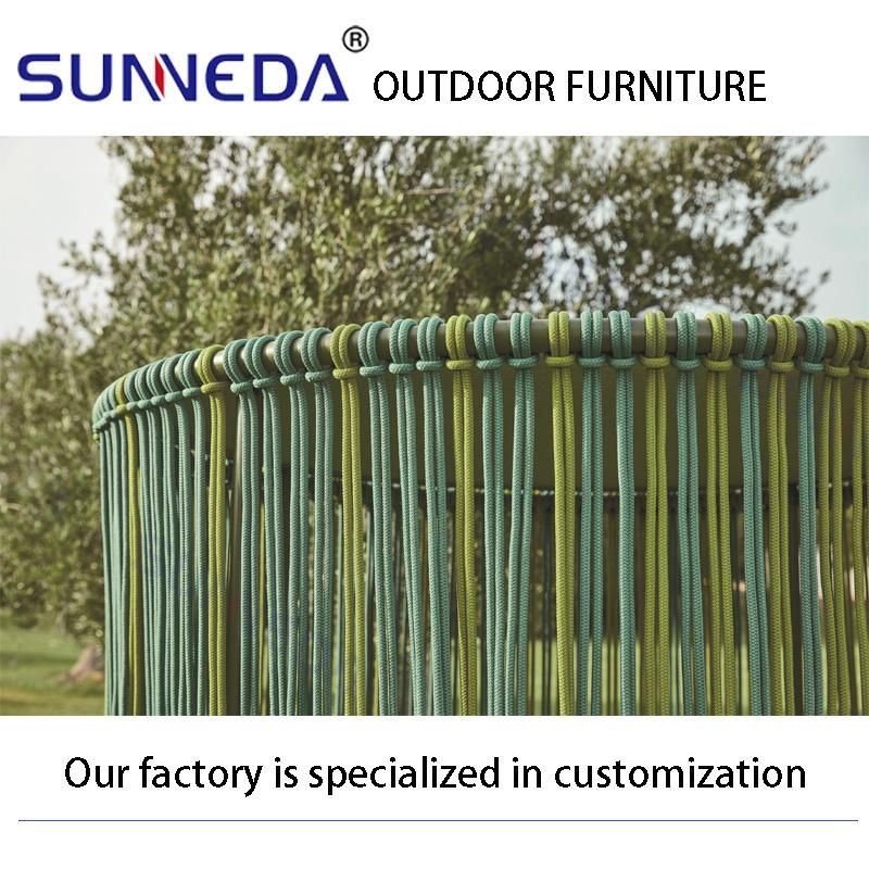 Luxury Modern Cabana Gazebo Sunbed Sofabed with Round Ribbon Curtain