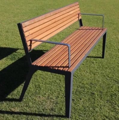 Custom Modern Wooden Armrests Park Furniture Bench European Chair