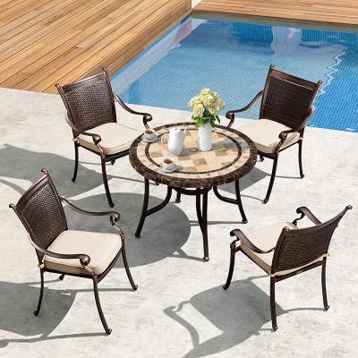 Outdoor Rattan Table and Chairs Combination Furniture