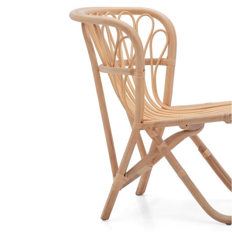 Wedding Event Furniture Natural Rattan Wooden Frame Leisure Rattan Chair Outdoor Garden Recliner Single Sofa Chair