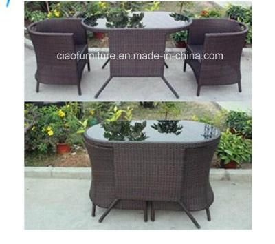 Wicker Furniture Garden Rattan Dining Table and Chairs