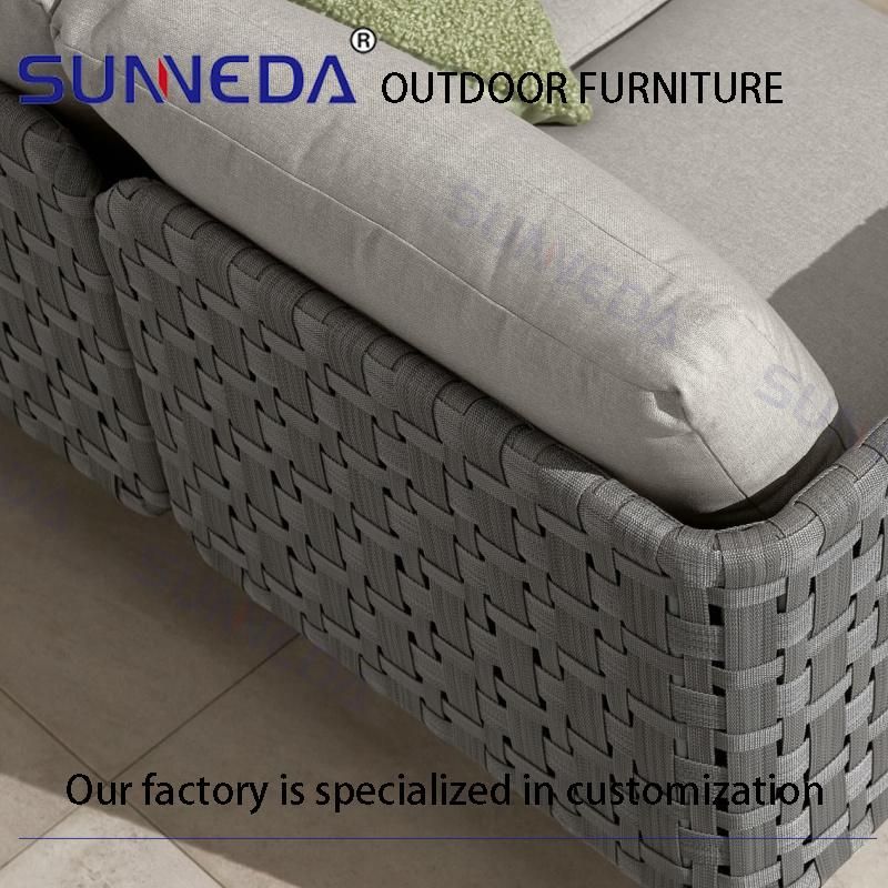 International Big Colors Plastic Wicker Net Metal Frame Simple Furniture