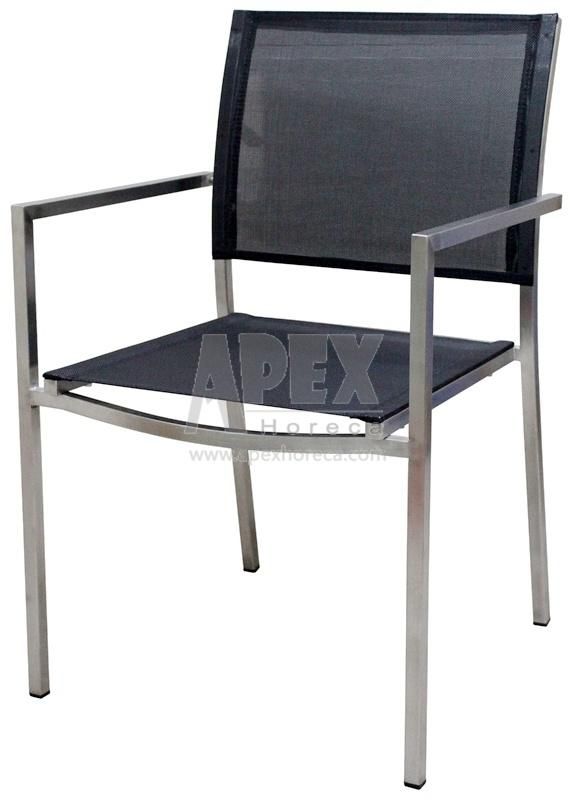 Luxury Garden Modern Stainless Steel Leg Patio Dining Table Set