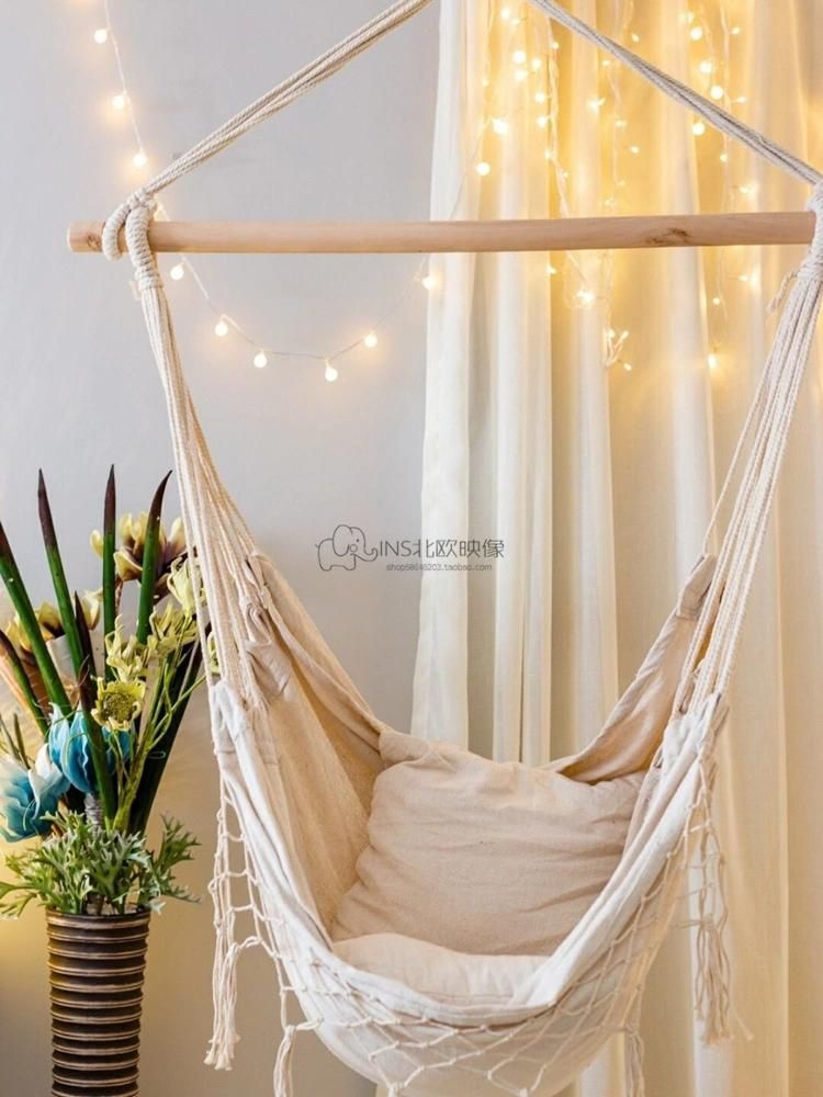 Cradle Cotton Rope Knitting Hanging Chair Bohemian Hanging Basket