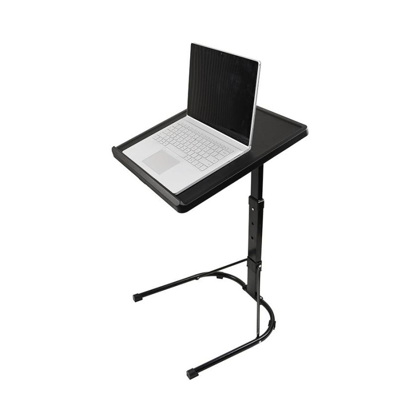 Heiglightweight Adjustable TV Tray Table Plastic for Bed/Sofa