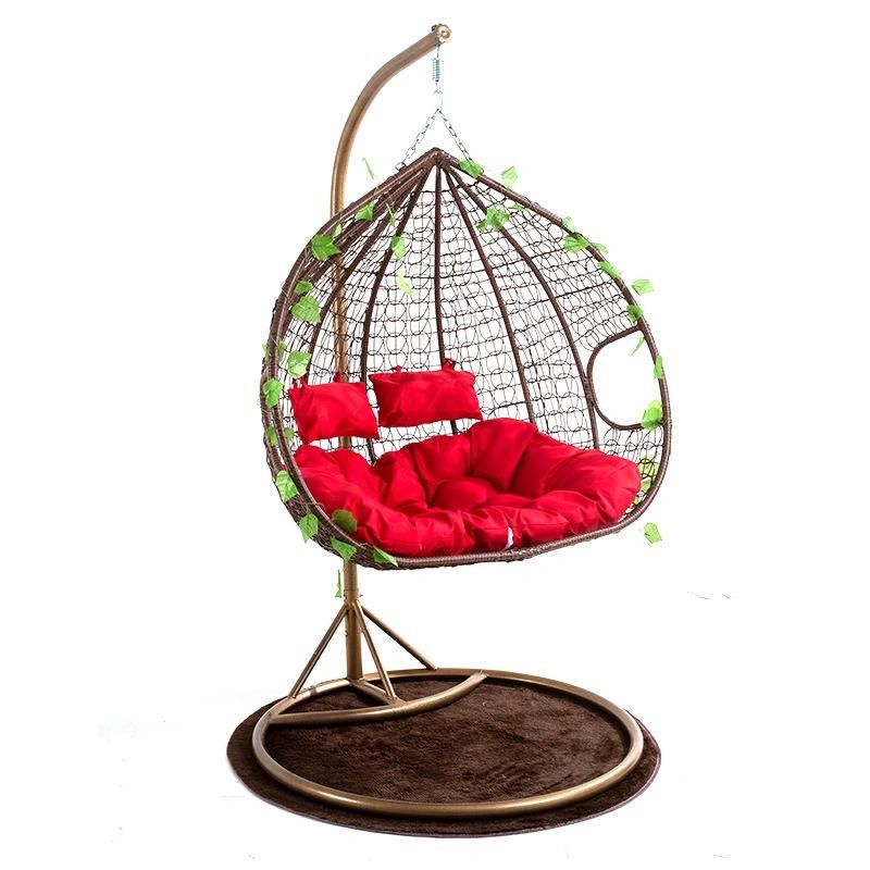 Hot Sale Fashionable Rattan Hanging Home Hotel Garden Double Swing Chair