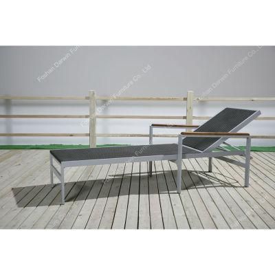 Modern Leisure Aluminum Outdoor Furniture Hotel Rattan Chaise Lounge for Poolside