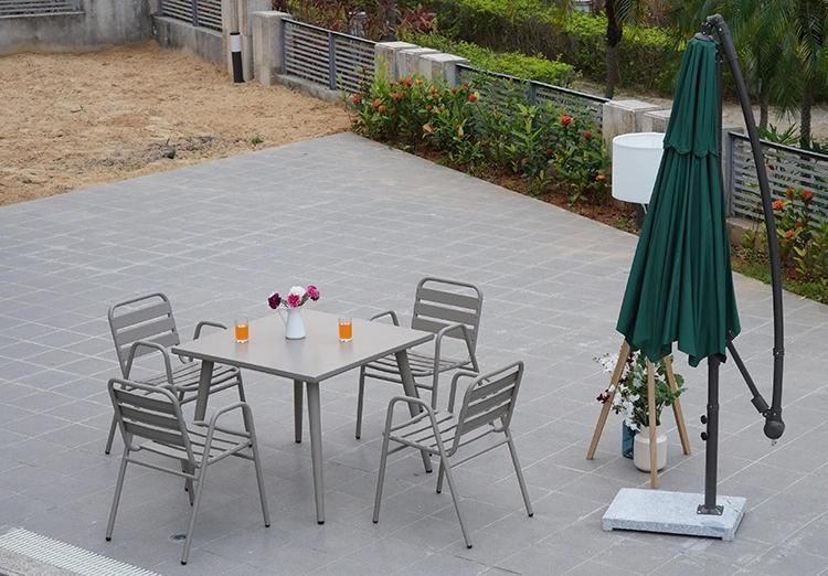4 Seater Aluminum Square Outdoor Patio Furniture Dining Set