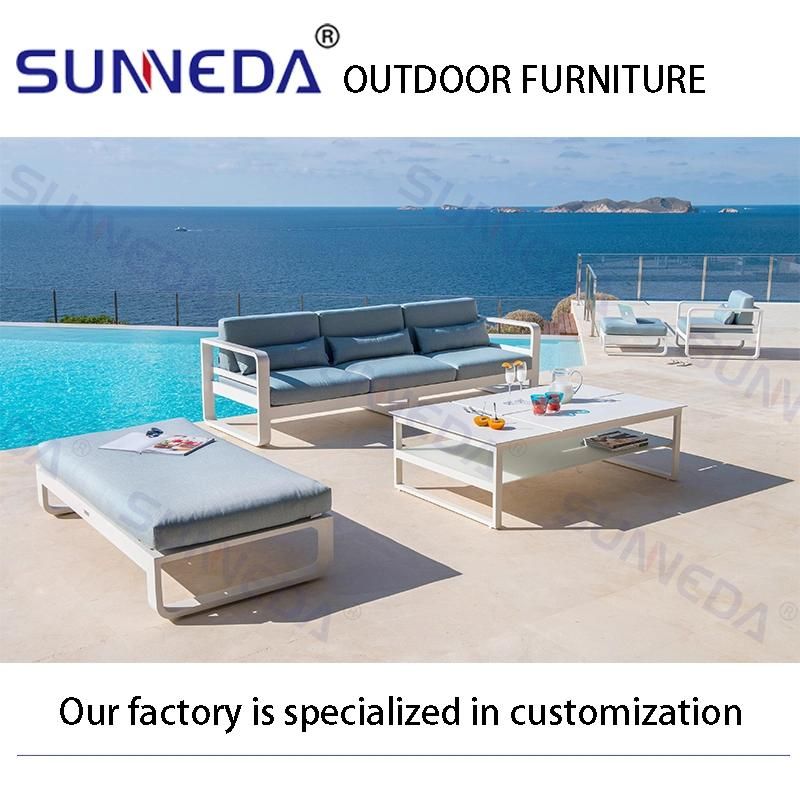 Patio Sofa Garden Sets Outdoor Furniture Aluminum Beach Chair with Table