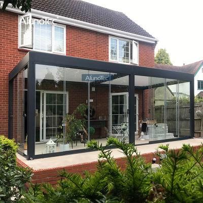 High Quality Motorized Aluminum Pergola with Glass Sliding Door