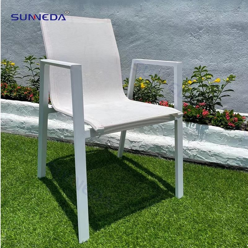 High Quality Outdoor Balcony Furniture Textilen Back and Seat Garden Chair