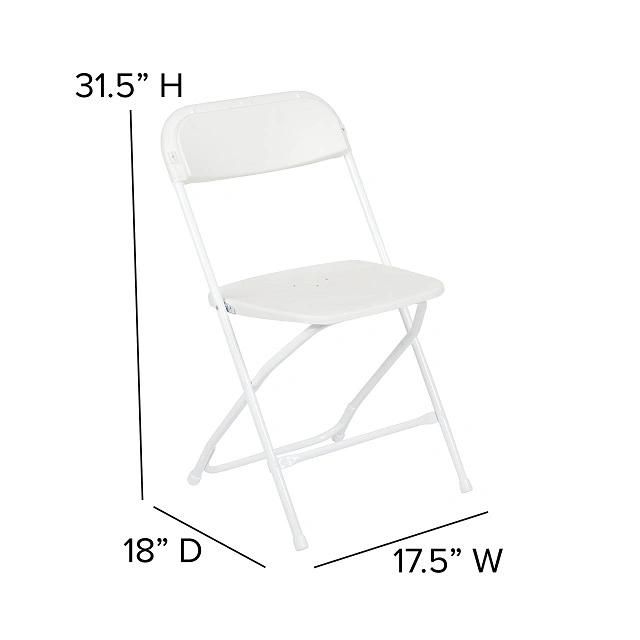 Comfortable White Plastic Folding Chair for Event