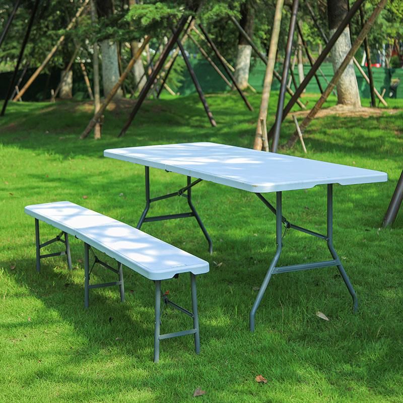 6 FT Fold-in-Half Banquet Table W/Handle for Multifunctional Use