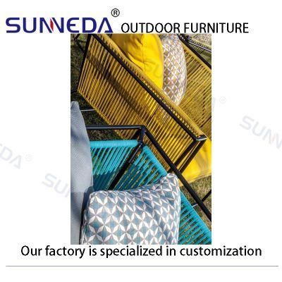 Aluminum Frame Patio with PE Rattan Garden with Cushion Sofa