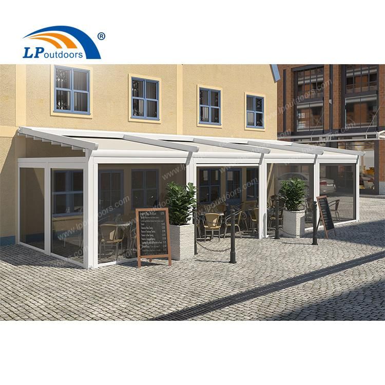 Waterproof Motorized Retractable Roof Pergola for Outdoor Restaurant