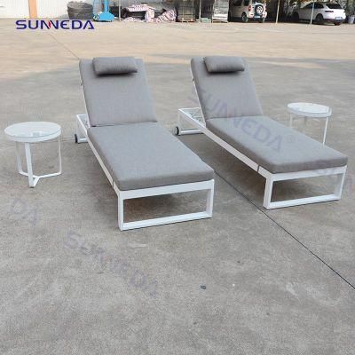 Outdoor Simple Design Poolside Lounge Chair Aluminum Daybed