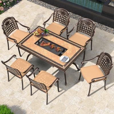 New Design Stackable Used Restaurant Cast Aluminum Furniture