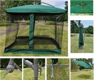 Garden Hanging Outdoor Umbrella with Net Parasol