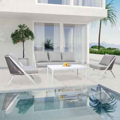 Three Seater Sofa with Foldable Backrest Sunlounger Leisure Outdoor Garden Fabric Patio Sofa Furniture