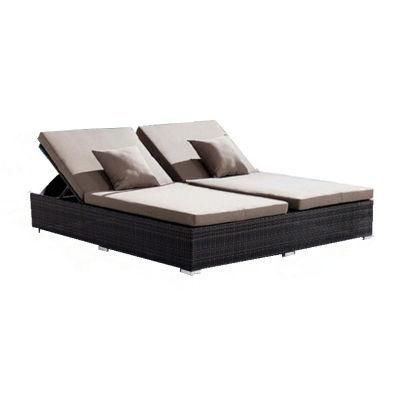 Hot Sales Outdoor Double Bed Rattan &amp; Wicker Bed