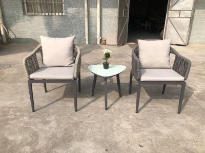 New Metal OEM Carton Foshan Rope Chair Outdoor Patio Set
