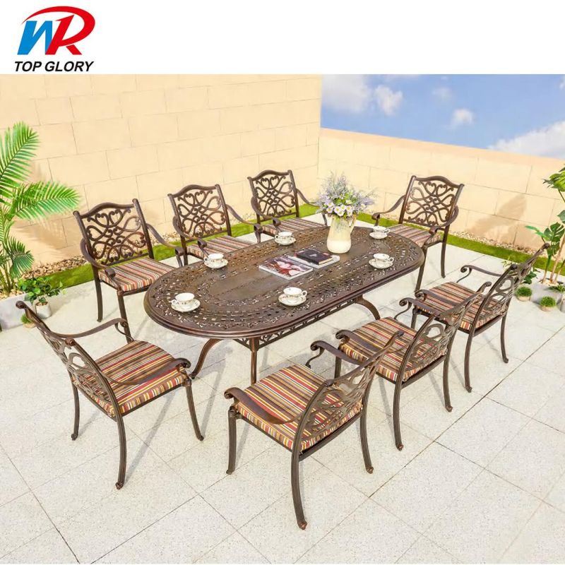 Factory Supply Cast Aluminum Outdoor Table Set