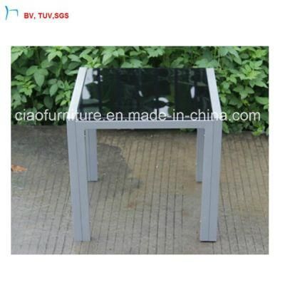 C-Foshan New Style Design Outdoor Table with Black Painting Glass