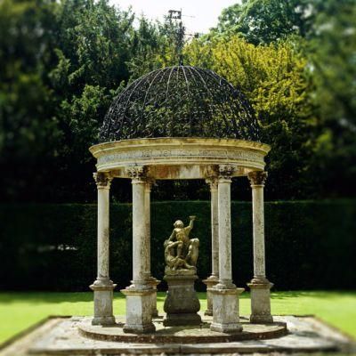 Grey Sesame Natural Granite Gazebo with Simple Columns