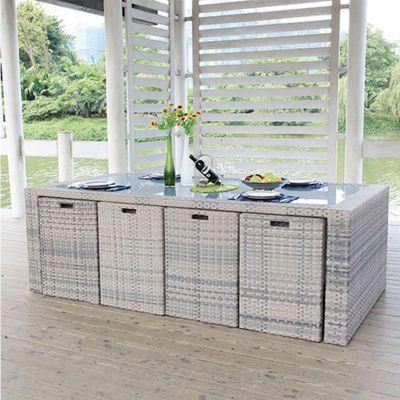Factory Wholesale Space Saving Design Modern Furniture Garden Outdoor Aluminium Rattan Waterproof Sofa Set