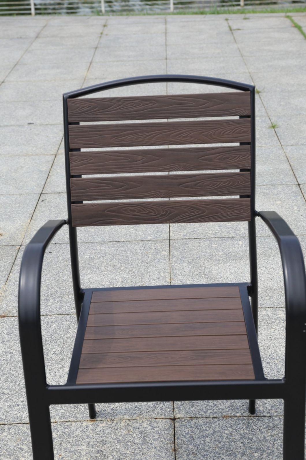 Outdoor Aluminum Patio Plastic Wood Outdoor Table Set Picnic Garden Furniture