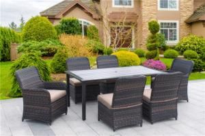 6 Seats Dining Set Dining Table Rattan Table