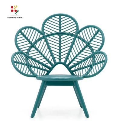 Chinese Supplier OEM Hotsale Style Hand Made Flower Shape Natural Rattan Adult Leisure Chair