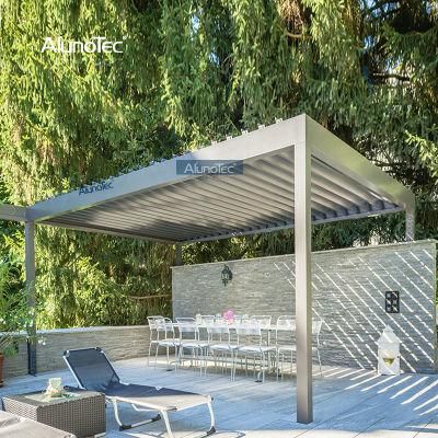 AlunoTec Automatic Louver Roof Balcony Bioclimatic System Pergola 3x3M 4x3M Outdoor Gazebos