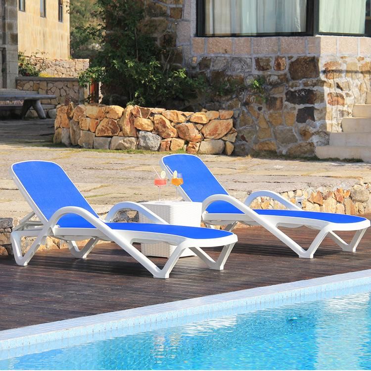 Hot Sale Swimming Pool Beach Chair Plastic Sun Lounger with Handrail (ES1812257)