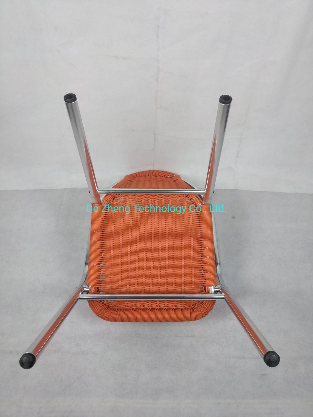 Outdoor Coffee Shop Metal Aluminum Frame Enforce Bar PE Rattan Furniture