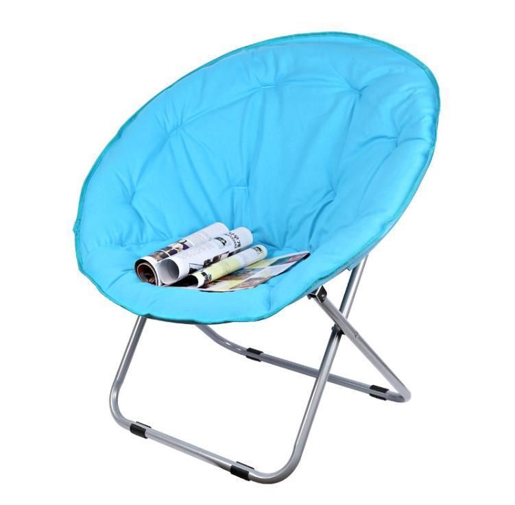 Hot Sell High Quality Solid Color Moon Chair Easy Pop-up Folding Chairs for Garden Outdoor and Indoor
