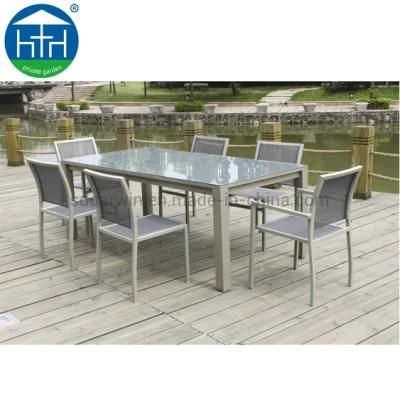 Patio Aluminum Frame Outdoor Mesh Chair Garden Restaurant Living Furniture