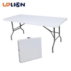 Uplion 5FT Outdoor Camping Furniture Metal Frame HDPE Plastic Portable Cheap Folding Table