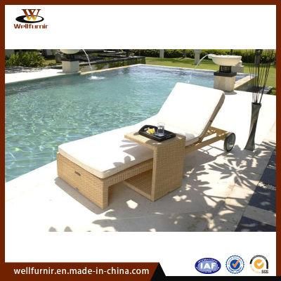 Well Furnir Romantic Outdoor Furniture Sun Loungers Wicker Daybed (WF-316)